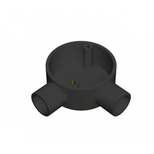 20mm Black PVC Conduit Angle Box